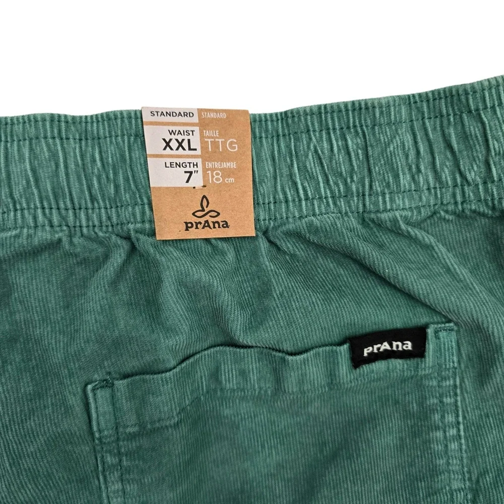 prAna Men's Green Stretch Corduroy Organic Cotton Shorts XXL